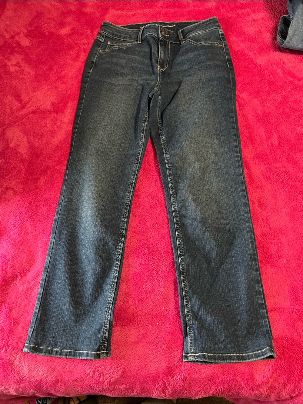 Maurices Women's Straight-Leg Jeans in Dark Blue